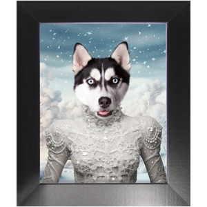 CHRISTMAS CRACKER 4 - Christmas Inspired Custom Pet Portrait Framed Satin Paper Print