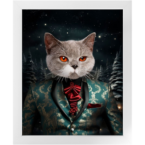 CHRISTMAS CRACKER 7 - Christmas Inspired Custom Pet Portrait Framed Satin Paper Print