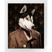 Load image into Gallery viewer, Dappers - Art Deco Inspired Custom Pet Portrait Framed Satin Paper Print