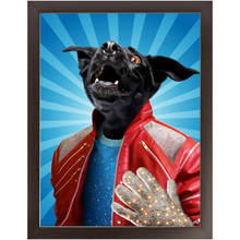 Load image into Gallery viewer, Eat It - Michael Jackson Inspired Custom Pet Portrait Framed Satin Paper Print