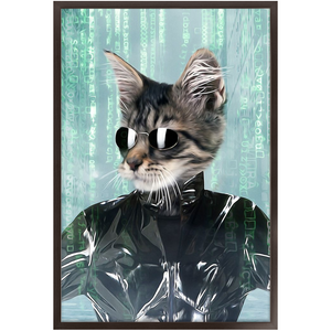 Holey Trinity - The Matrix Inspired Custom Pet Portrait Framed Satin Paper Print