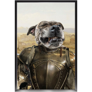 General Mayhem - Renaissance Inspired Custom Pet Portrait Framed Satin Paper Print