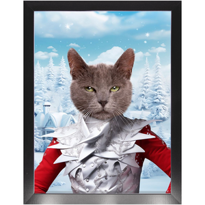 CHRISTMAS CRACKER 10 - Christmas Inspired Custom Pet Portrait Framed Satin Paper Print
