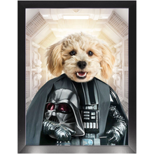 Load image into Gallery viewer, Bath Evader - Darth Vader &amp; Star Wars Inspired Custom Pet Portrait Framed Satin Paper Print