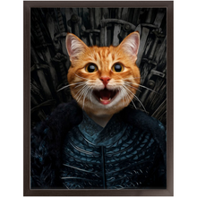 Load image into Gallery viewer, Winters Tail - Game of Thrones Inspired Custom Pet Portrait Framed Satin Paper Print