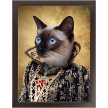 Load image into Gallery viewer, Countess Crows - Renaissance Inspired Custom Pet Portrait Framed Satin Paper Print