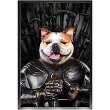 Load image into Gallery viewer, Sir Lixalot - Game Of Thrones Inspired Custom Pet Portrait Framed Satin Paper Print