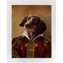 Load image into Gallery viewer, Queen Tisenshal - Royalty &amp; Renaissance Inspired Custom Pet Portrait Framed Satin Paper Print