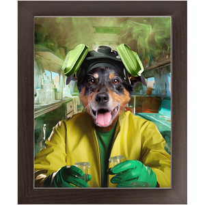 HEISENBARK - Breaking Bad Inspired Custom Pet Portrait Framed Satin Paper Print