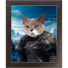 Load image into Gallery viewer, NIGHT&#39;S BLOTCH 2 - Game of Thrones &amp; House Of Dragons Inspired Custom Pet Portrait Framed Satin Paper Print