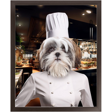 Load image into Gallery viewer, CHEF&#39;S KISS - Chef &amp; Cook Inspired Custom Pet Portrait Framed Satin Paper Print