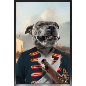 The Squashbuckler - Swashbuckler & Pirate Inspired Custom Pet Portrait Framed Satin Paper Print