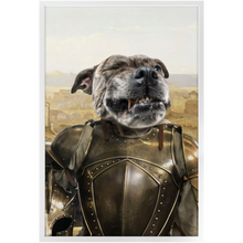 Load image into Gallery viewer, General Mayhem - Renaissance Inspired Custom Pet Portrait Framed Satin Paper Print