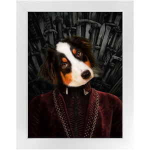 Dragon The Chain - Game of Thrones Inspired Custom Pet Portrait Framed Satin Paper Print