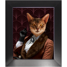 Load image into Gallery viewer, Flappers - Art Deco Inspired Custom Pet Portrait Framed Satin Paper Print