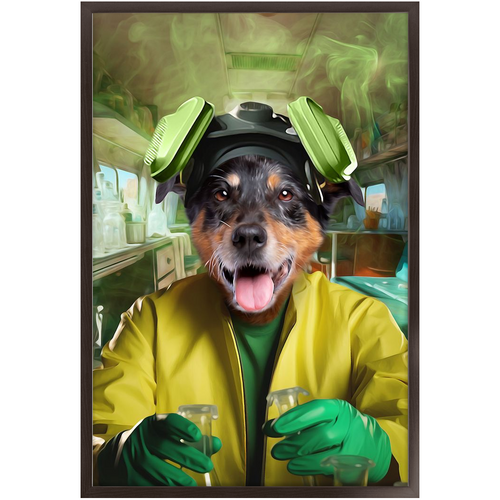 HEISENBARK - Breaking Bad Inspired Custom Pet Portrait Framed Satin Paper Print