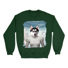 Load image into Gallery viewer, Apparel-DTG-Sweatshirt-Gildan-GI18000-M-ForestGreen-Mens-CF-20250126235054692