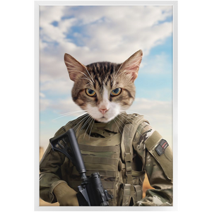 OPERATION FREEBONE - Military Marine Inspired Custom Pet Portrait Framed Satin Paper Print