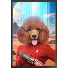 Load image into Gallery viewer, OH HOORAY - BEAMING DOWN - Star Trek Inspired Custom Pet Portrait Framed Satin Paper Print