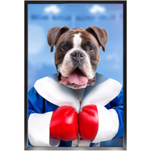 Load image into Gallery viewer, Underdog- Boxing &amp; Sports Inspired Custom Pet Portrait Framed Satin Paper Print