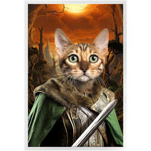 Load image into Gallery viewer, PORK SLAYER - Lord of the Rings Inspired Custom Pet Portrait Framed Satin Paper Print