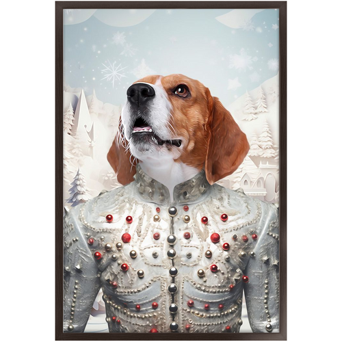 CHRISTMAS CRACKER 1 - Christmas Inspired Custom Pet Portrait Framed Satin Paper Print