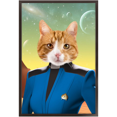 DOCTOR BONE CRUSHER - Star Trek Inspired Custom Pet Portrait Framed Satin Paper Print