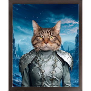 WHITE BALKER - Game of Thrones & House Of Dragons Inspired Custom Pet Portrait Framed Satin Paper Print