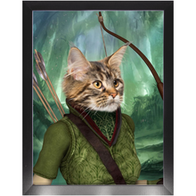 Load image into Gallery viewer, Straight Shooter - Lord of the Rings Inspired Custom Pet Portrait Framed Satin Paper Print