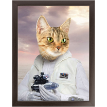 Load image into Gallery viewer, Princess Layabout - Princess Leia &amp; Star Wars Inspired Custom Pet Portrait Framed Satin Paper Print