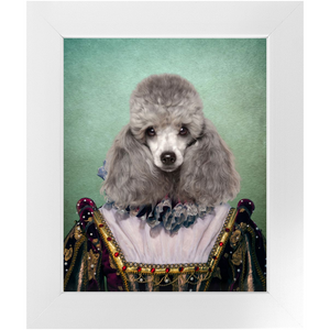 Double Duchess - Royalty & Renaissance Inspired Custom Pet Portrait Framed Satin Paper Print