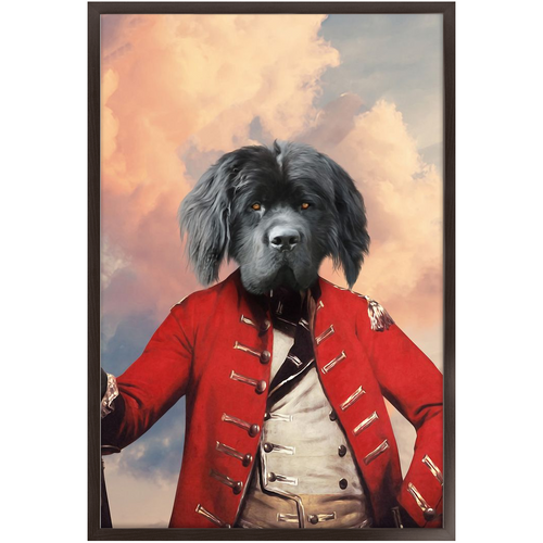 GENERAL D. ZASTER - Renaissance Inspired Custom Pet Portrait Framed Satin Paper Print