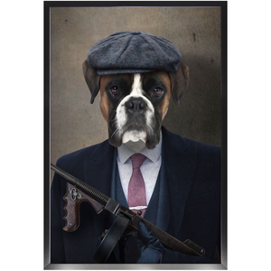 Big Jobs - Peaky Blinders & Gangster Inspired Custom Pet Portrait Framed Satin Paper Print