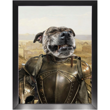 Load image into Gallery viewer, General Mayhem - Renaissance Inspired Custom Pet Portrait Framed Satin Paper Print