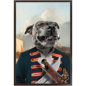 The Squashbuckler - Swashbuckler & Pirate Inspired Custom Pet Portrait Framed Satin Paper Print