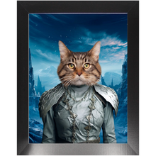 Load image into Gallery viewer, WHITE BALKER - Game of Thrones &amp; House Of Dragons Inspired Custom Pet Portrait Framed Satin Paper Print