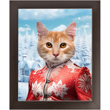 Load image into Gallery viewer, CHRISTMAS CRACKER 9 - Christmas Inspired Custom Pet Portrait Framed Satin Paper Print