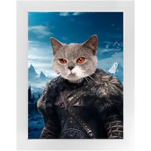 Load image into Gallery viewer, NIGHT&#39;S BLOTCH 2 - Game of Thrones &amp; House Of Dragons Inspired Custom Pet Portrait Framed Satin Paper Print