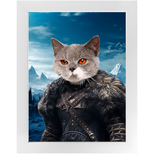 NIGHT'S BLOTCH 2 - Game of Thrones & House Of Dragons Inspired Custom Pet Portrait Framed Satin Paper Print