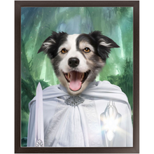 Load image into Gallery viewer, Whizzing Past - Lord of the Rings Inspired Custom Pet Portrait Framed Satin Paper Print