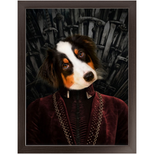 Load image into Gallery viewer, Dragon The Chain - Game of Thrones Inspired Custom Pet Portrait Framed Satin Paper Print