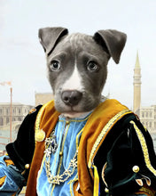 Load image into Gallery viewer, The Venice Menace - Royalty &amp; Renaissance Inspired Custom Pet Portrait Canvas