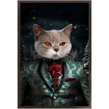 Load image into Gallery viewer, CHRISTMAS CRACKER 7 - Christmas Inspired Custom Pet Portrait Framed Satin Paper Print