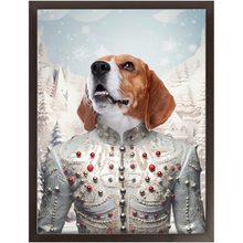 Load image into Gallery viewer, CHRISTMAS CRACKER 1 - Christmas Inspired Custom Pet Portrait Framed Satin Paper Print