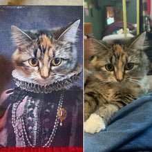 Load image into Gallery viewer, Queen O&#39;Pharts - Royalty &amp; Renaissance Inspired Custom Pet Portrait Canvas