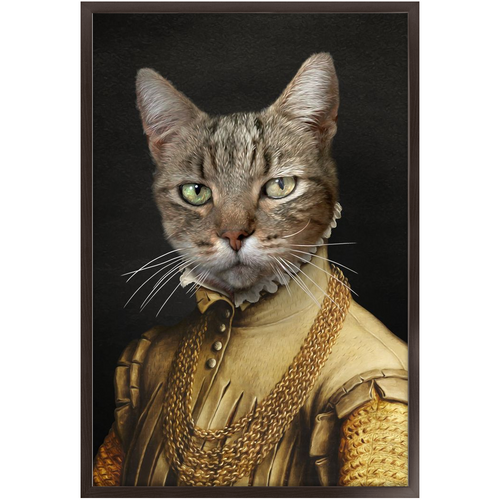 EARL E. BYRD - Renaissance Inspired Custom Pet Portrait Framed Satin Paper Print