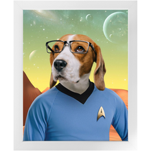 Load image into Gallery viewer, Mister Spook - Star Trek Inspired Custom Pet Portrait Framed Satin Paper Print
