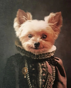 Queen O'Pharts - Royalty & Renaissance Inspired Custom Pet Portrait Canvas