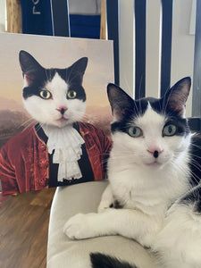 Earl E. Riser - Renaissance Inspired Custom Pet Portrait Canvas