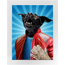 Load image into Gallery viewer, Eat It - Michael Jackson Inspired Custom Pet Portrait Framed Satin Paper Print